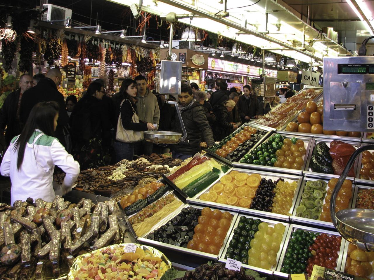 Free Images : market, barcelona, marketplace, bazaar, public space ... Market Analysis of Rising Online Purchase Trends